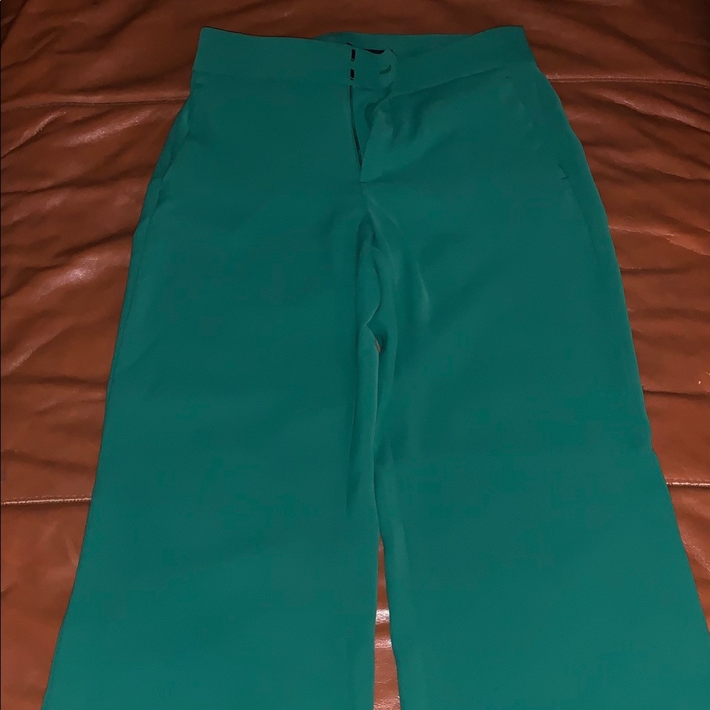 High rise wide leg pants